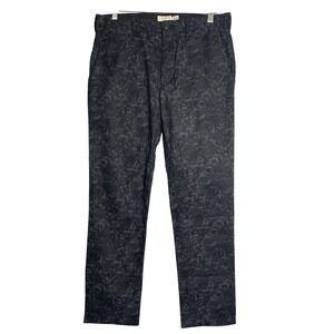 Club Monaco Conner Modern Slim Fit Chino Pants Mens 30 Black‎ Printed Preppy
